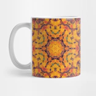 Digital Mandala Yellow Blue and Purple Mug